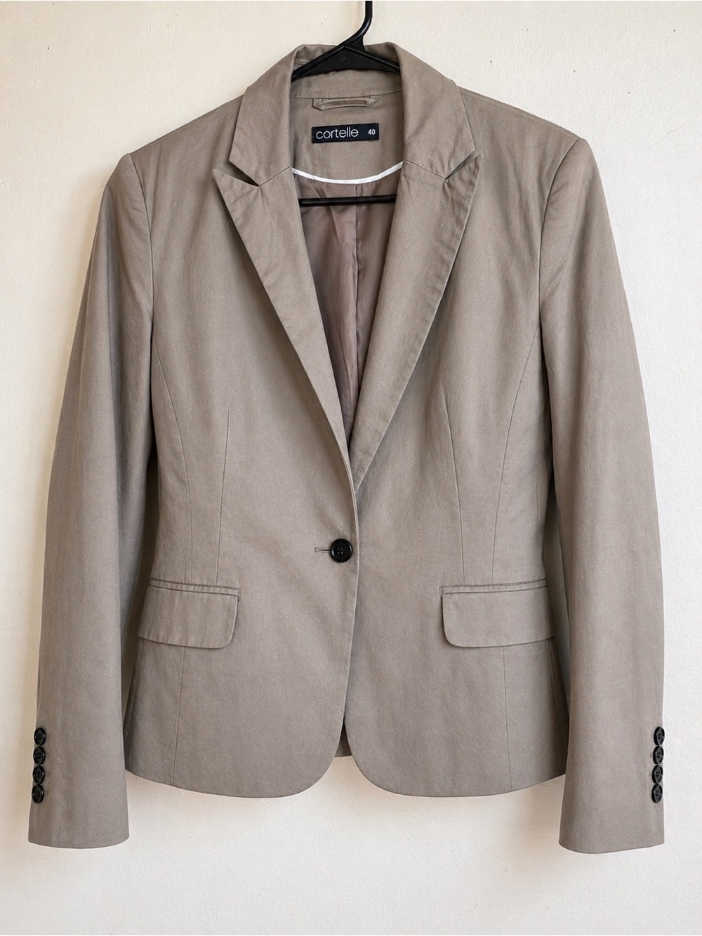 Corelle Women's Taupe Single-Button Blazer